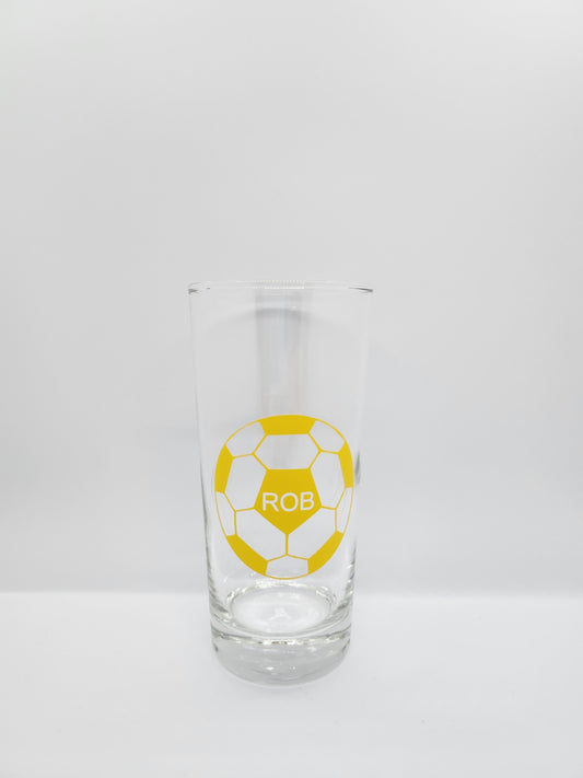 Personalised Football Hi Ball Glass