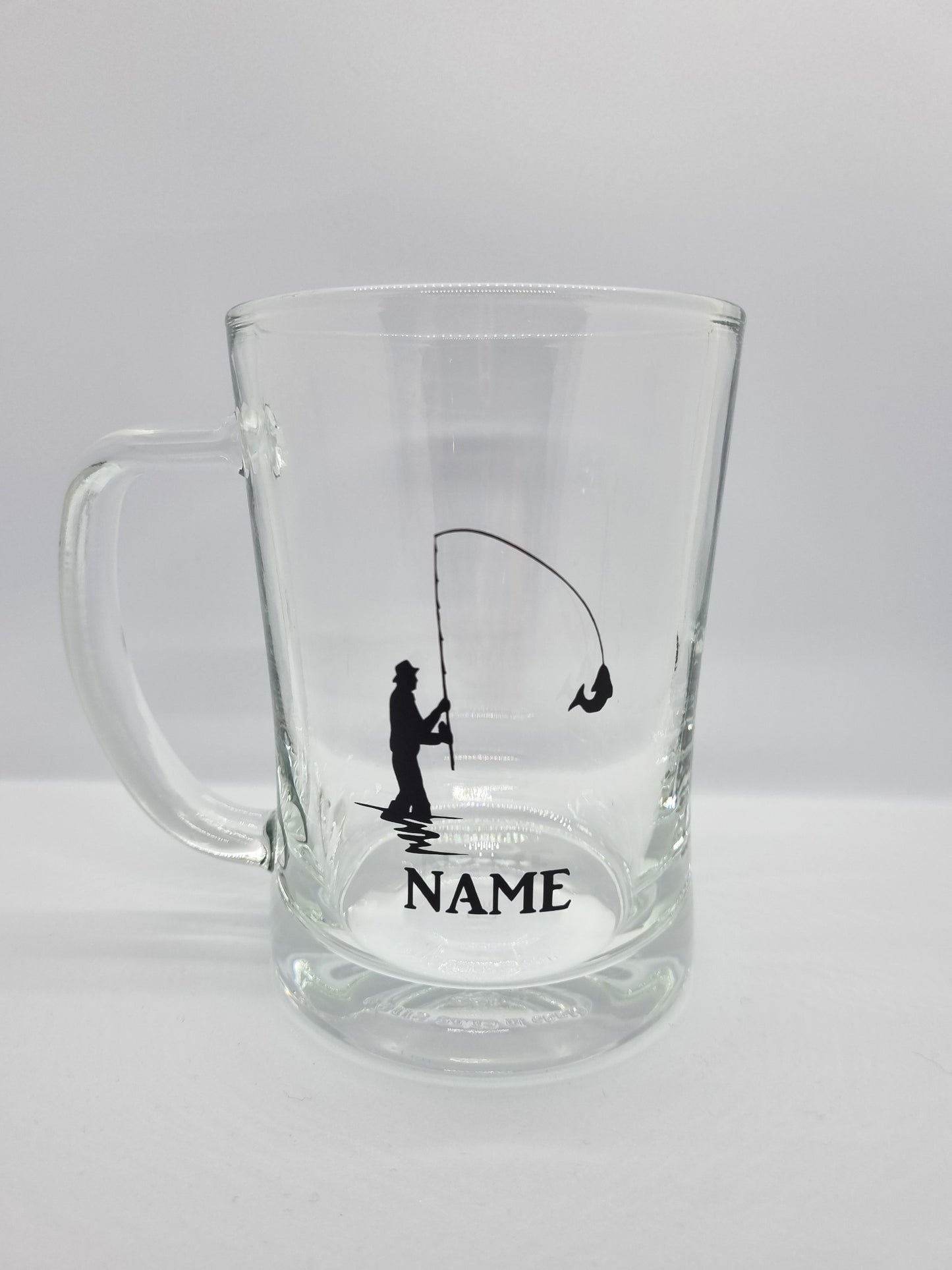 Personalised Fishing Tankard Glass