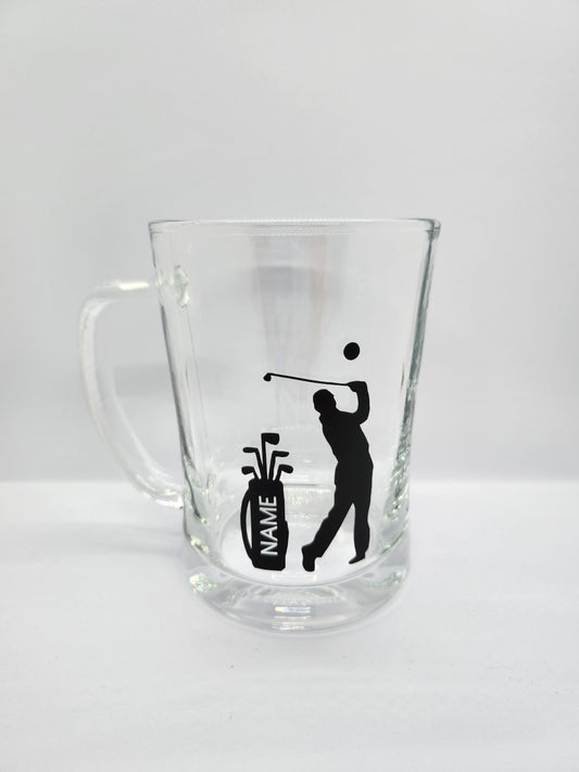 Personalised Golf Tankard Glass