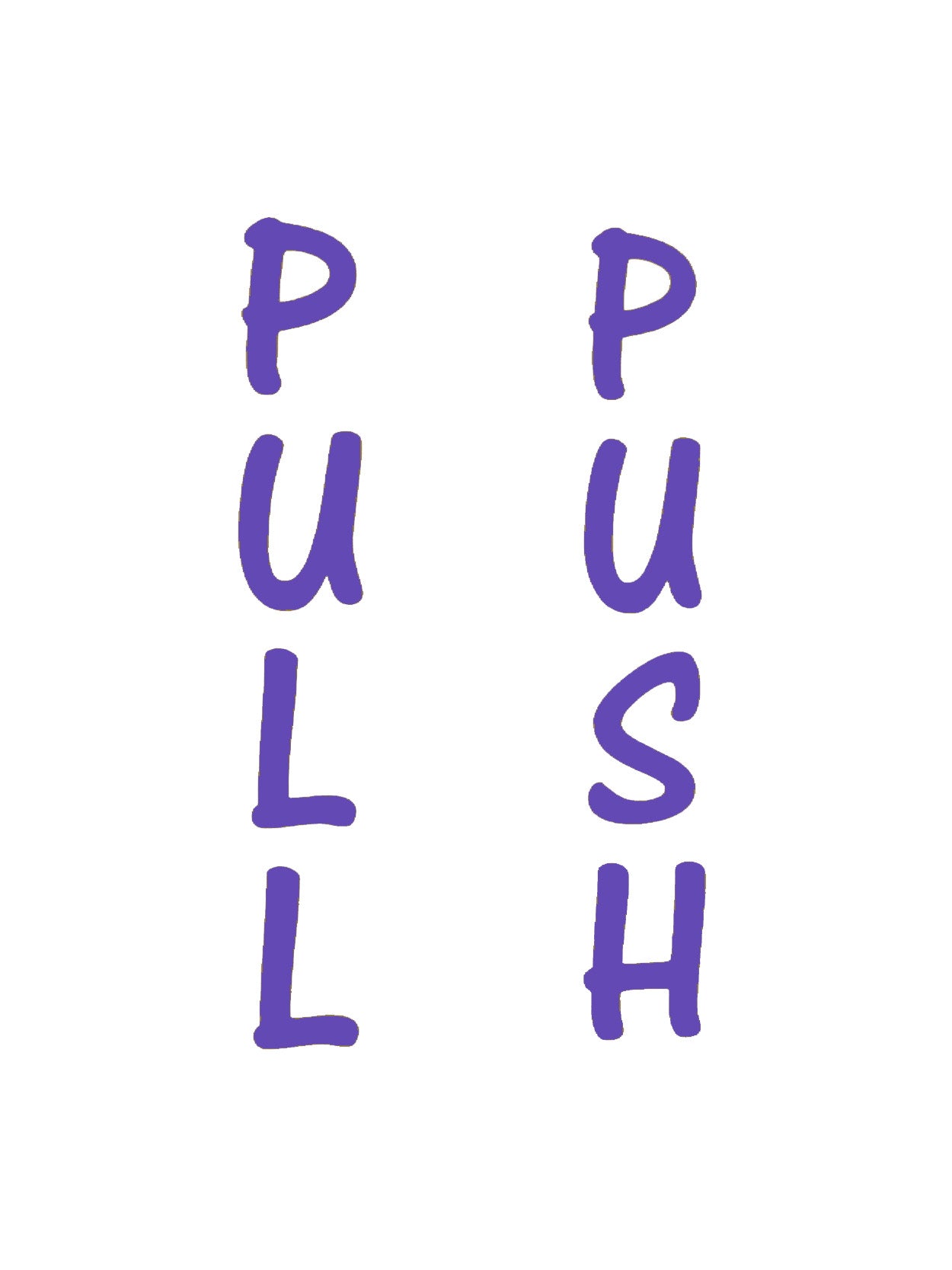 Push Written Sticker Push Pull (Vertical) Business Door Vinyl Sticker Decals – Decalsandgifts