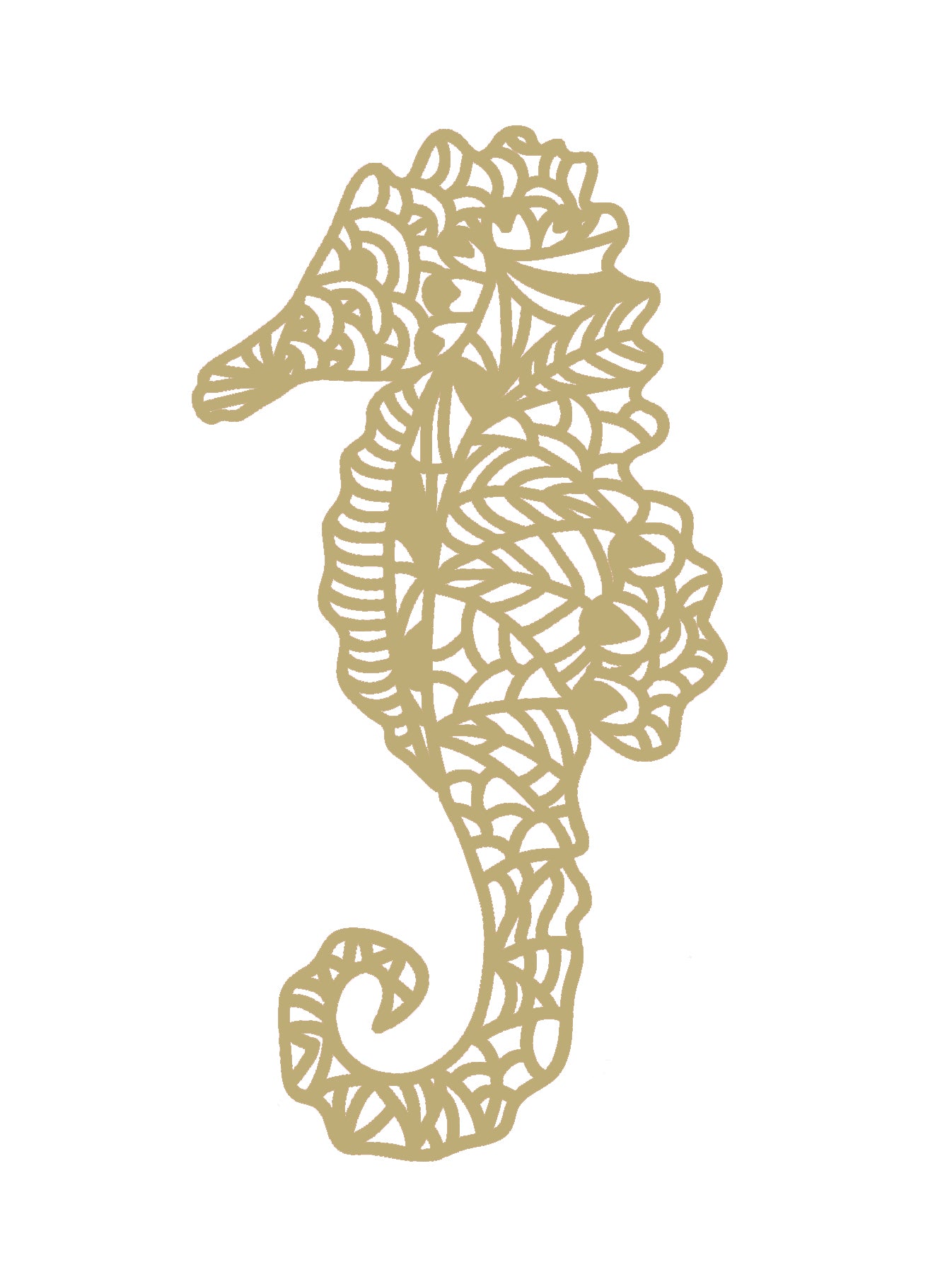 Seahorse (Extra Large) Vinyl Sticker Decal - Ideal for Walls / Shower Screens etc