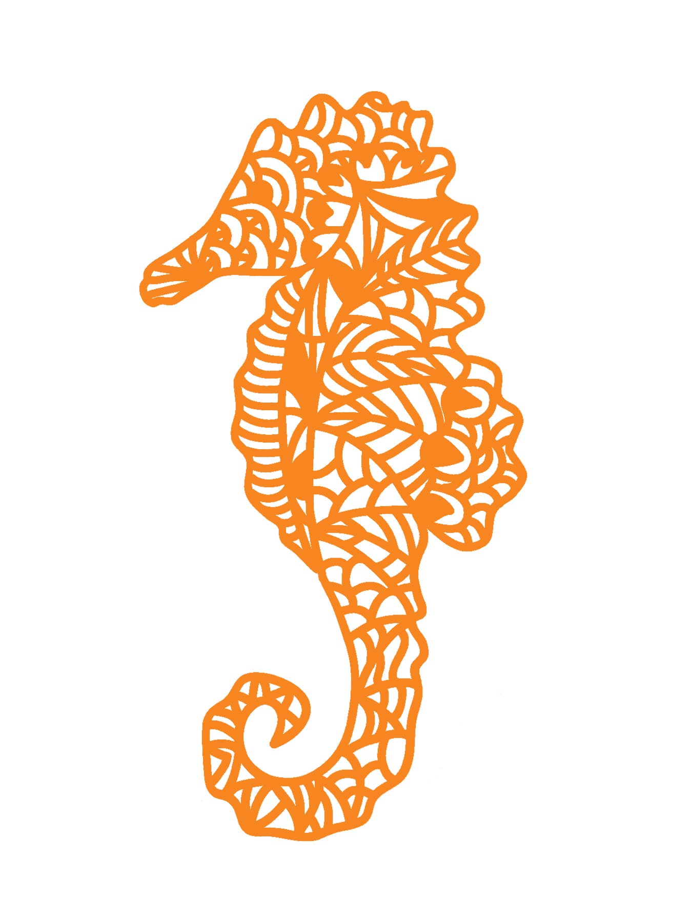 Seahorse (Extra Large) Vinyl Sticker Decal - Ideal for Walls / Shower Screens etc