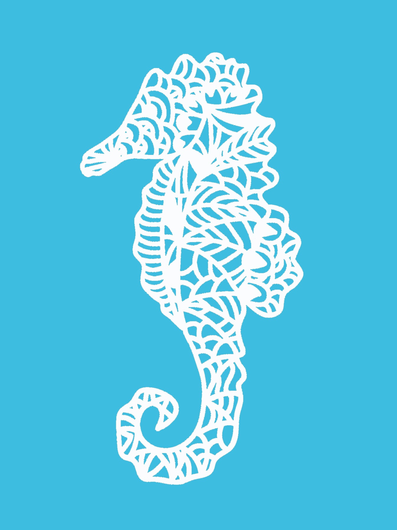 Seahorse (Extra Large) Vinyl Sticker Decal - Ideal for Walls / Shower Screens etc