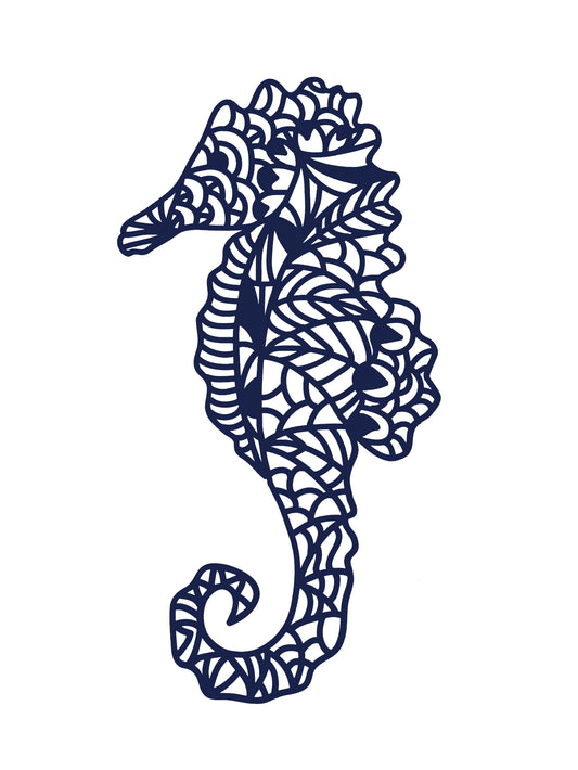 Seahorse (Extra Large) Vinyl Sticker Decal - Ideal for Walls / Shower Screens etc