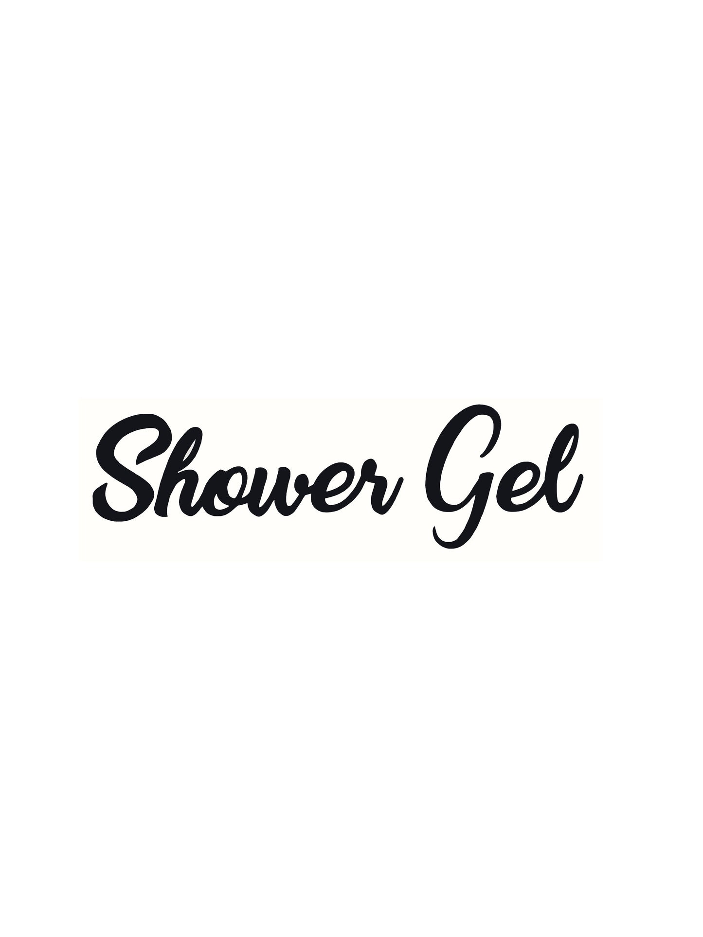 Shower Gel Bathroom Decal - Vinyl Sticker Decal