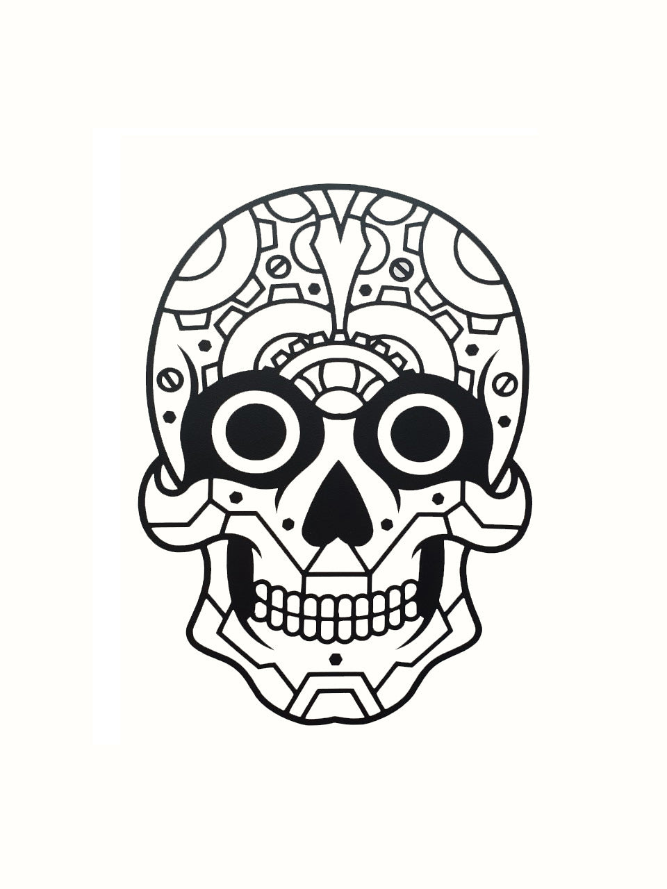 Skull - Style 2 - Mandala Style Vinyl Sticker Decal