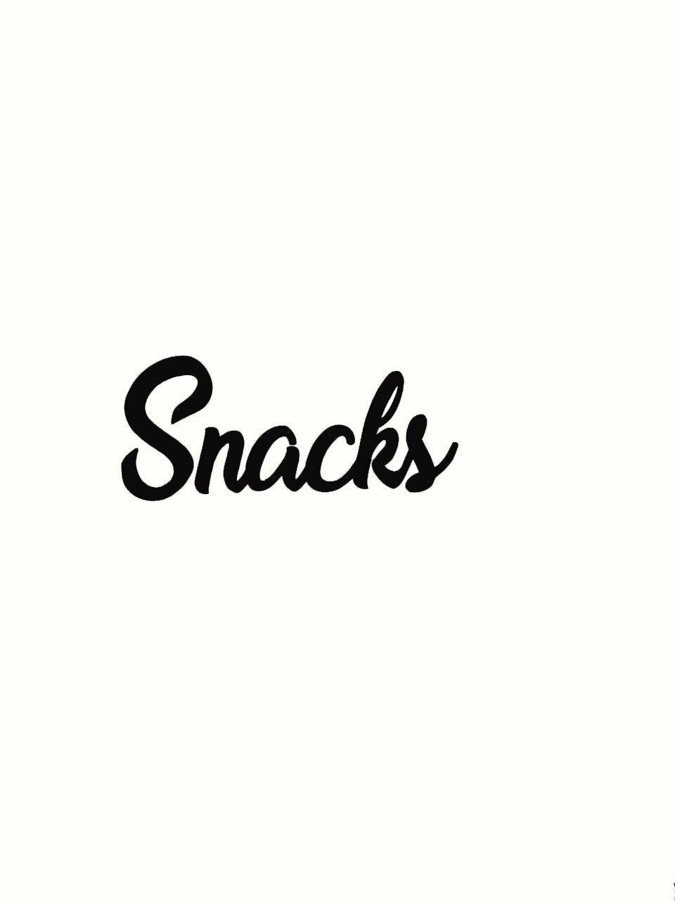 Snacks Kitchen Decal - Vinyl Sticker Decal