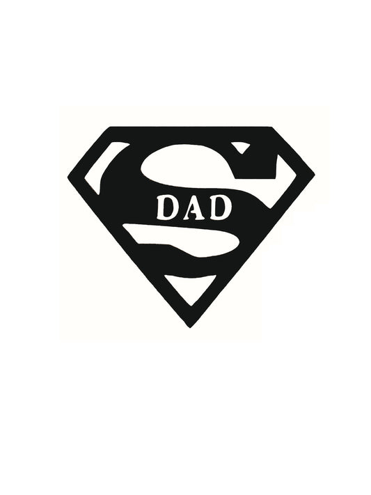 Super Dad Vinyl Decal Sticker - Perfect for Laptops, Windows, Mirrors, Wall Art