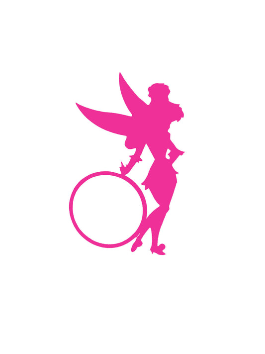 Fun Personalize the Initial Vinyl Sticker Decal - Fairy