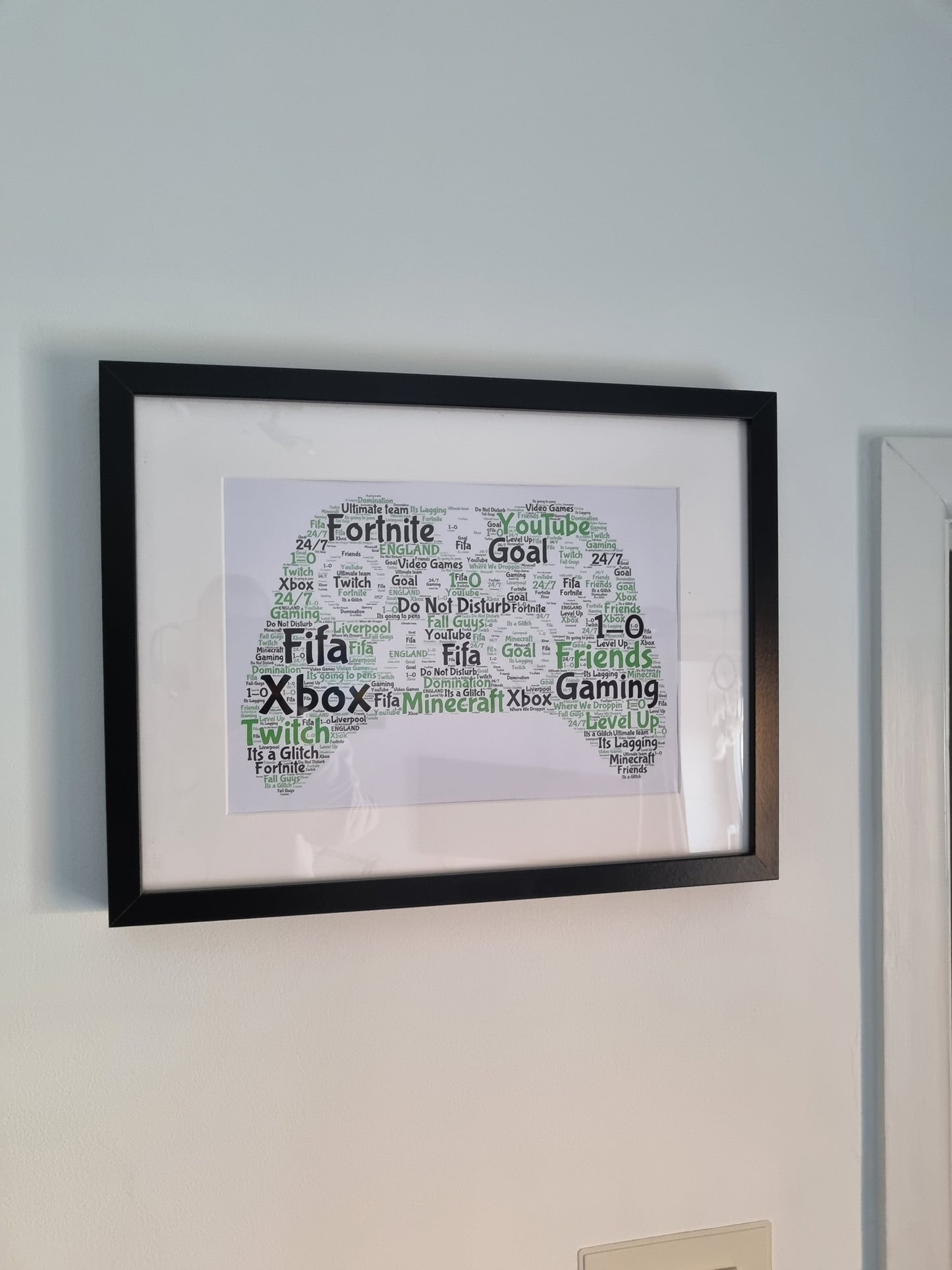 Personalised Xbox Controller Word Art Print Picture